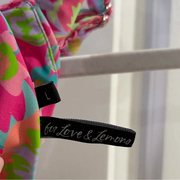 Floral Pink Bikini Top - Picture 2 of 2